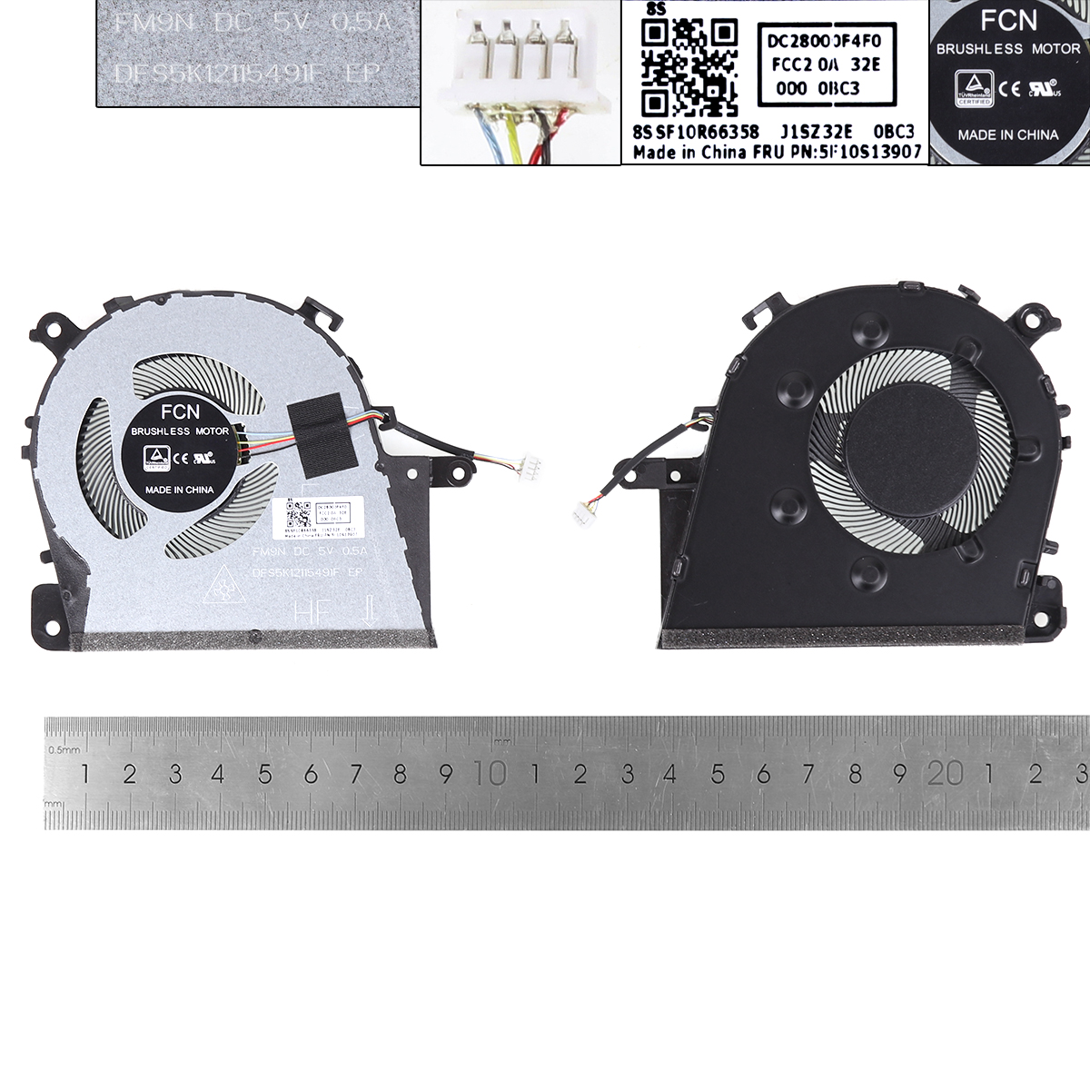 Picture of New Replacement CPU Cooling Fan For Lenovo IdeaPad 3 14IML05 S145-14 Laptop Radiator Fan （ORG） DC28000F4V0 Layout